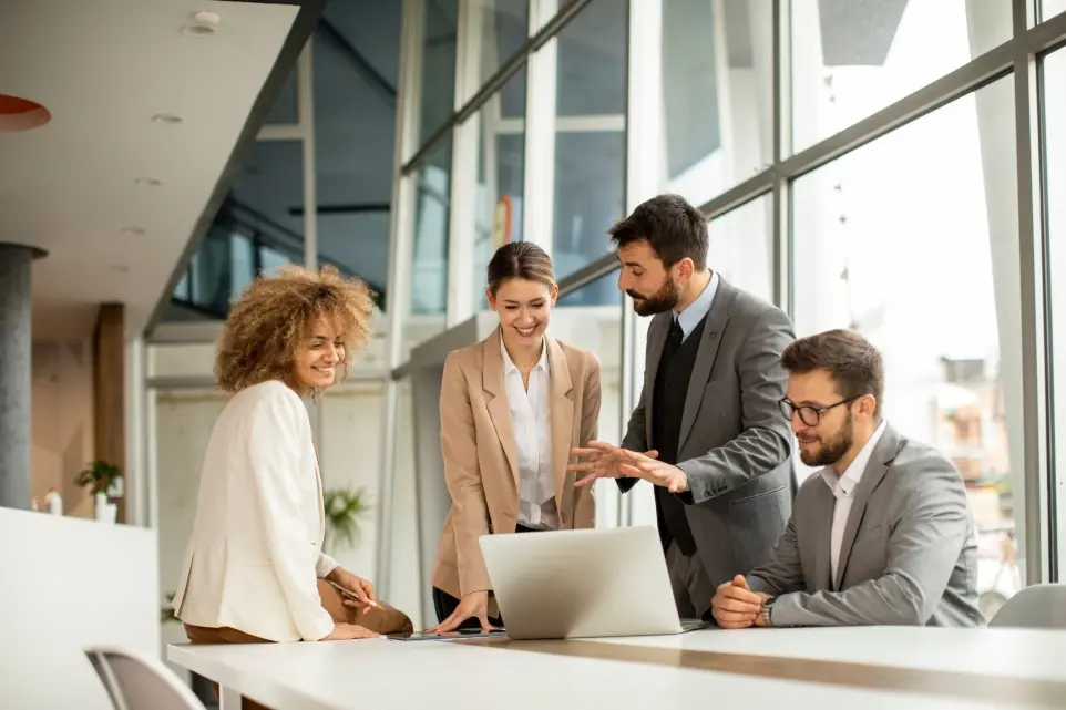 Business people working together